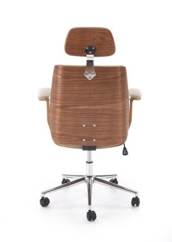 Кресло компьютерное HALMAR TIMBER бежевый/орех