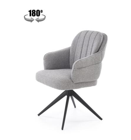 Стул HALMAR K570 серый/черный, поворотный
