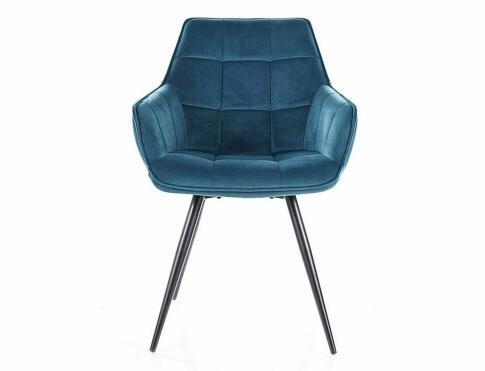 Стул SIGNAL LILIA Velvet Bluvel 85 бирюзовый/черный