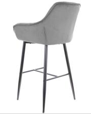 Стул барный SIGNAL CHERRY H-1 Velvet Bluvel 14 серый/черный