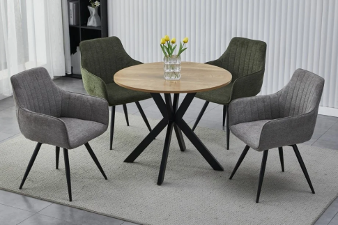 Стол обеденный SIGNAL TALIA II дуб/черный 90