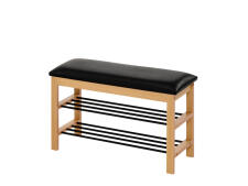 Полка для обуви HALMAR ST-11 черный/дуб натуральный, 81/31/48