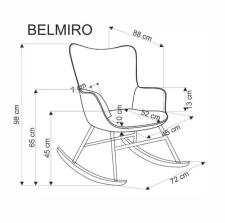 Кресло-качалка HALMAR BELMIRO серый