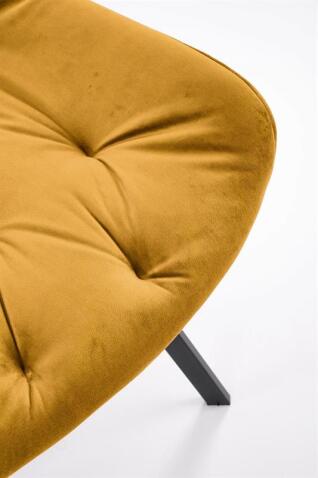 Стул HALMAR K519 горчичный/черный, поворотный