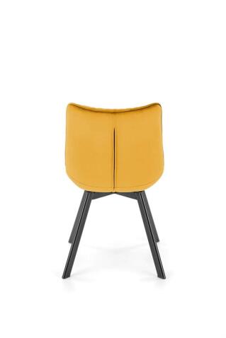 Стул HALMAR K520 горчичный/черный, поворотный