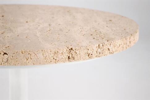 Стол журнальный HALMAR TRAVERSO S травертин/белый