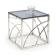 Стол журнальный HALMAR UNIVERSE KWADRAT дымчатый/серебристый, 55/55/55
