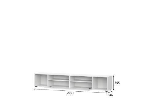 Тумба для ТВ NN Мебель (МС Токио) Белый текстурный