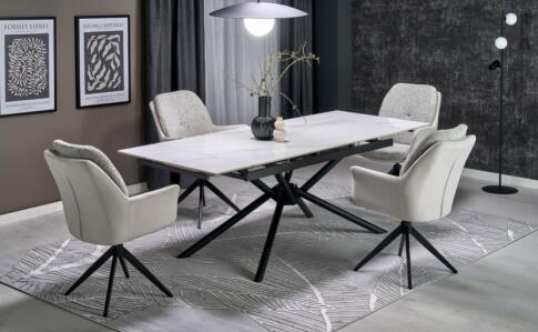 Стул HALMAR K591 светло-серый/черный, поворотный