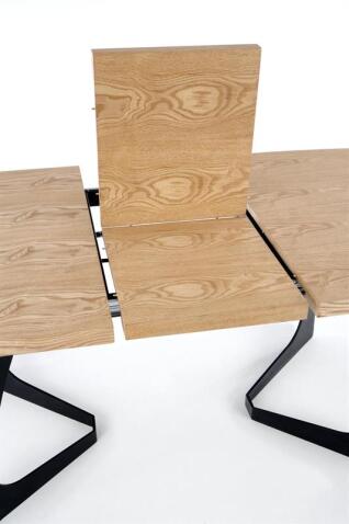 Стол обеденный HALMAR VELDON дуб натуральный/черный 160-200/90