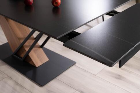 Стол обеденный SIGNAL GENESIS черный/ясень 180-240/90