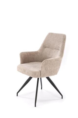 Стул HALMAR K542 бежевый/черный, поворотный