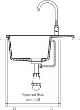 Кухонная мойка GRANFEST URBAN UR-258L черный