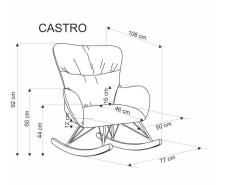 Кресло-качалка HALMAR CASTRO темно-зеленый Кресло-качалка HALMAR CASTRO темно-зеленый