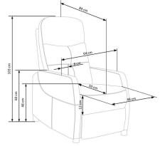 Кресло HALMAR FELIPE бежевый
