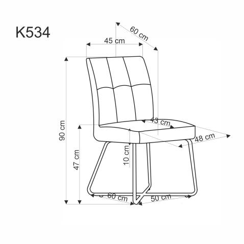 Стул HALMAR K534 серый/черный