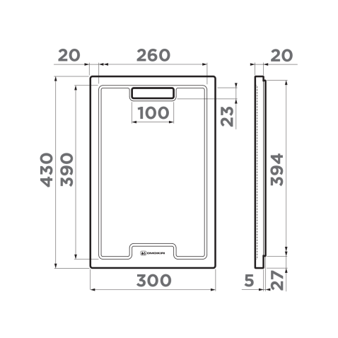 Разделочная доска Omoikiri CB-01-WOOD