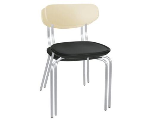 Стул Sheffilton SHT-S85М-2 бежевый/черный/хром лак