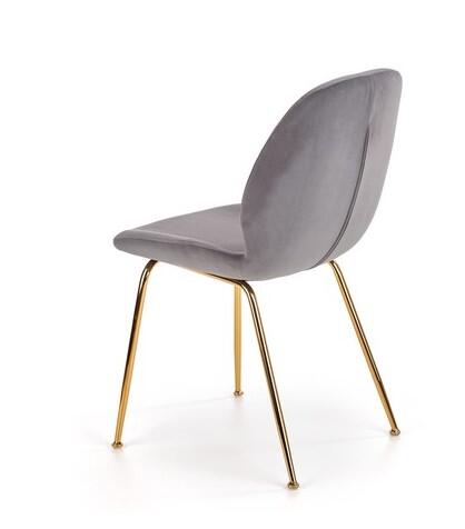 Стул HALMAR K381 серый/золотой