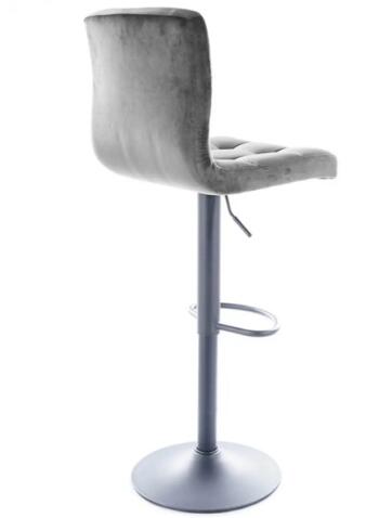 Стул барный SIGNAL C105 Velvet Bluvel 14 серый/черный