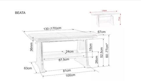 Стол журнальный SIGNAL BEATA орех/орех