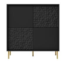 Комод HALMAR BULLET KM-2 черный/золотой