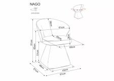 Стул SIGNAL NAGO Noelle 09 серый, поворотный