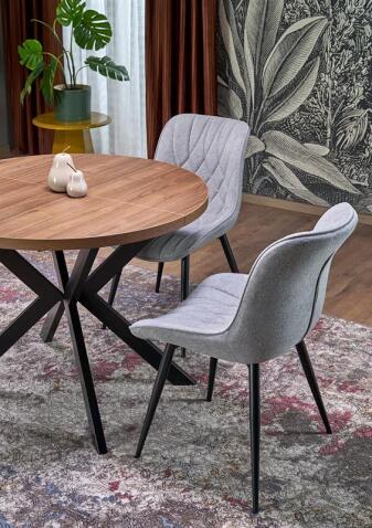 Стол обеденный HALMAR PERONI орех/черный 100-250/100