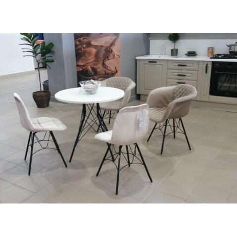 Стол Sheffilton SHT-T2 артикул SHT-T2 черный муар/белый