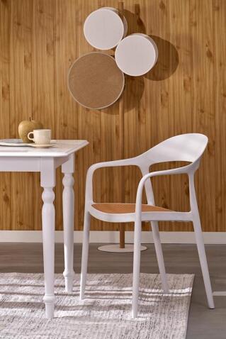 Стол обеденный HALMAR NELSON белый/белый 160-200/90