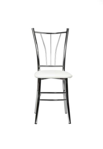 Стул ВВР Трилогия белый крокодил/хром, экокожа