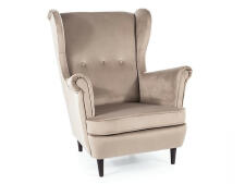 Кресло SIGNAL LORD Velvet Bluvel 40 темно-бежевый/венге