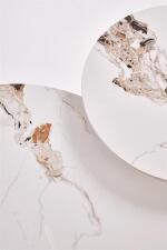 Стол журнальный HALMAR CARINA бежевый мрамор/орех