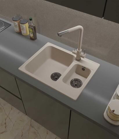 Смеситель для кухни GRANFEST QUARZ Z-5421 белый