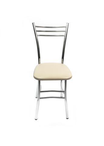 Стул ВВР Трио ваниль/хром, экокожа