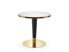 Стол обеденный HALMAR MORATA белый мрамор/черный/золотой 79