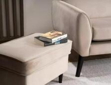 Диван SIGNAL MENA Velvet Bluvel 40 темно-бежевый/венге