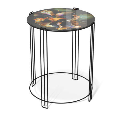 Стол журнальный Sheffilton SHT-CT53 ночной цветок/черный муар Стол журнальный Sheffilton SHT-CT53 ночной цветок/черный муар