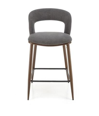 Стул барный HALMAR H114 серый/ореховый