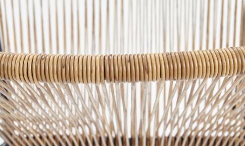 Стул HALMAR BARI ротанг/черный