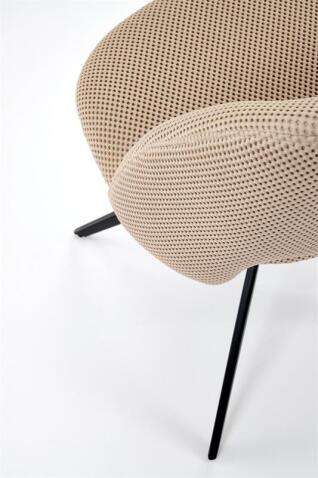 Стул HALMAR K546 бежевый/черный, поворотный