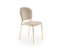 Стул HALMAR K499 бежевый/золотой