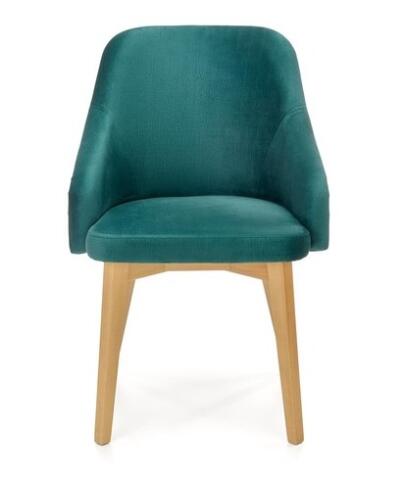 Стул HALMAR TOLEDO 2 Monolith 37 зеленый/дуб медовый