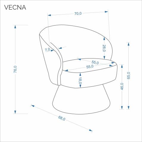Кресло HALMAR VECNA бежевый