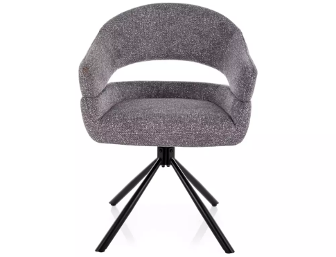 Стул SIGNAL BORGO Leo 07 серый/черный, поворотный