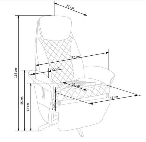 Кресло HALMAR CAMARO черный/красный