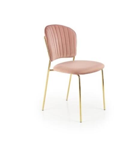 Стул HALMAR K499 розовый/золотой