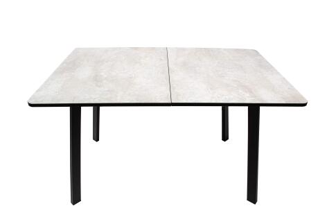 Стол ВВР Миллер Камень светлый/черный №3, ЛДСП 120-160/80