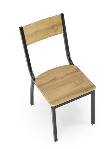 Комплект HALMAR MILTON (стол+ 4 стула) натуральный/черный