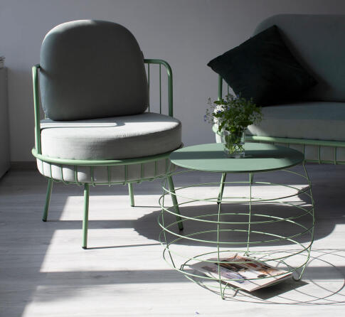 Стол журнальный Sheffilton SHT-CT77 бразо/мятный